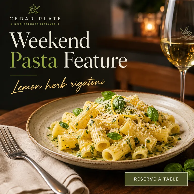 Cedar Plate marketing graphic