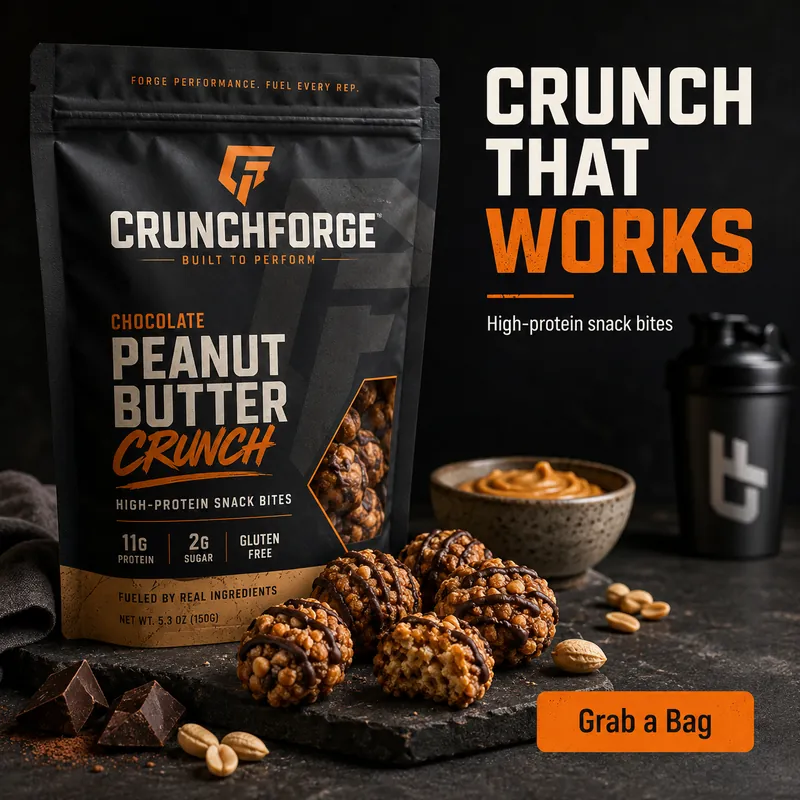 Crunch Forge product advertising concept