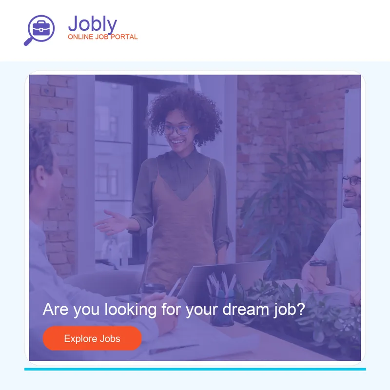 Jobly online job portal design with a job-search introduction
