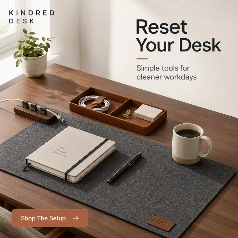 Kindred Desk marketing graphic