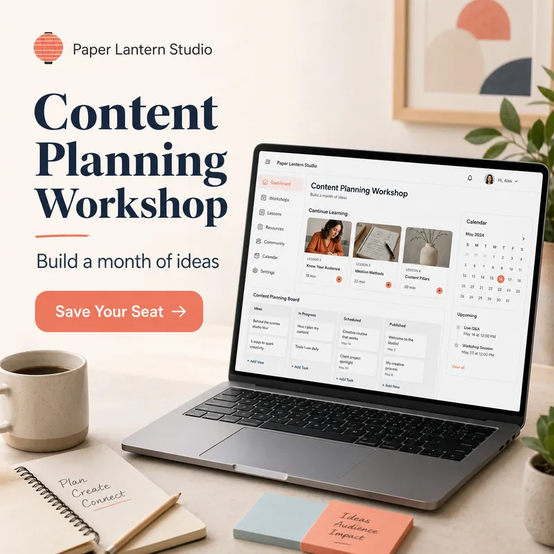 Paper Lantern Studio marketing graphic