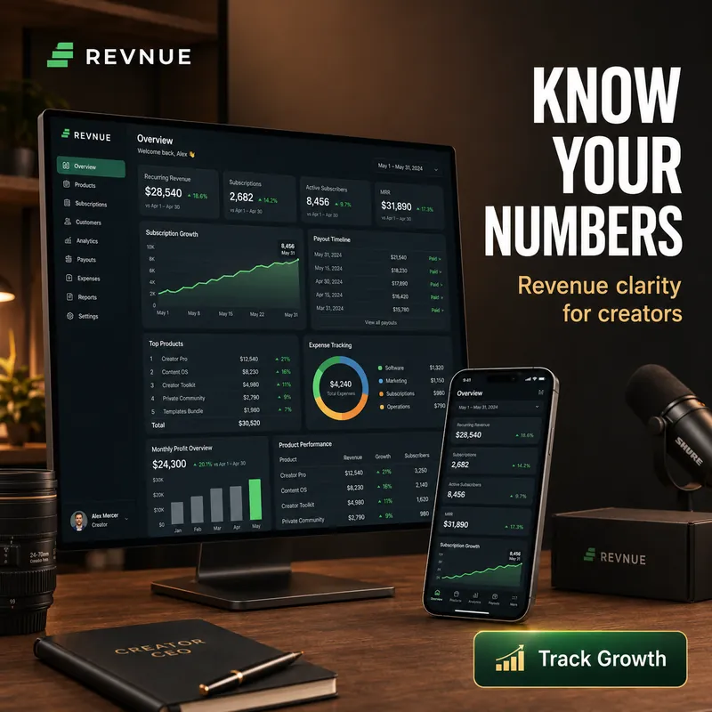 Revnue Admin product advertising concept