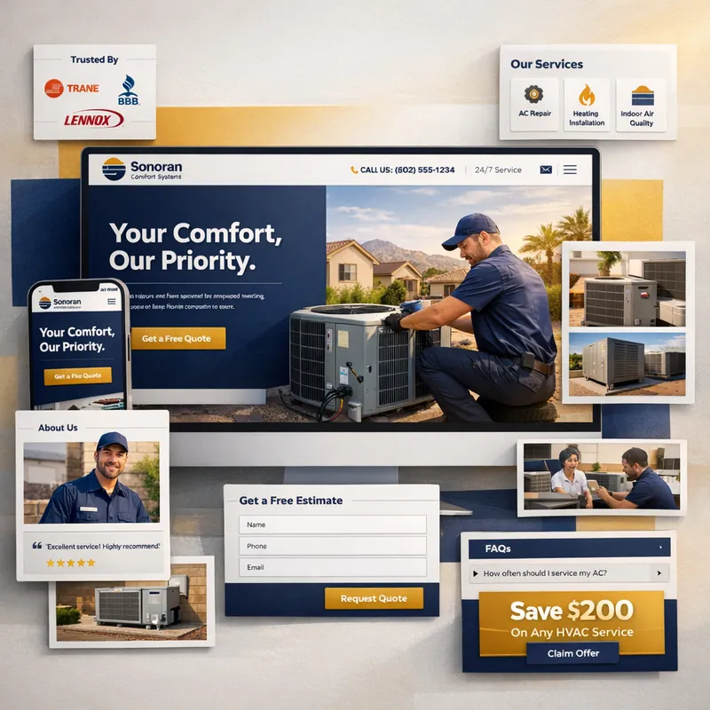 Sonoran Comfort Systems website or product design presentation
