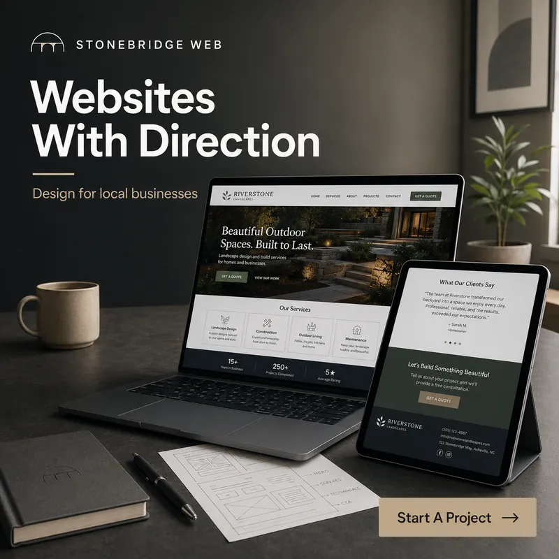 Stonebridge Web Services marketing graphic