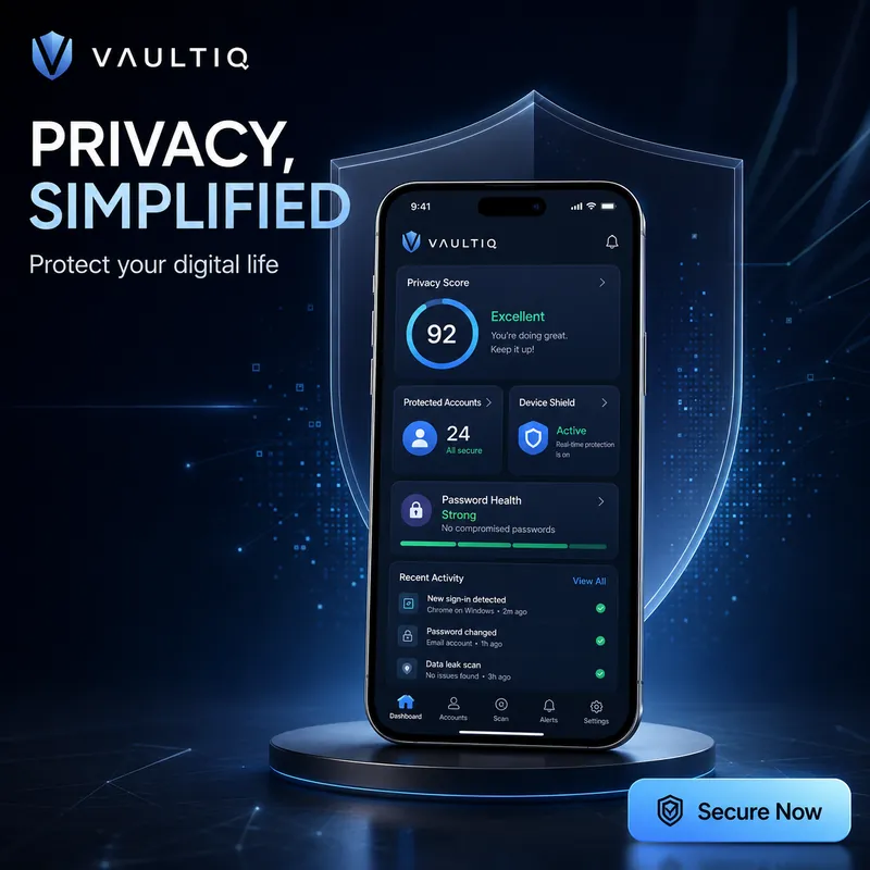 Vault IQ product advertising concept