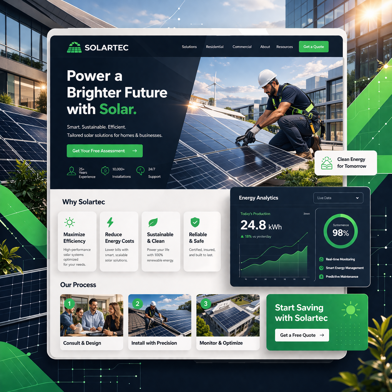 Solartec renewable energy website